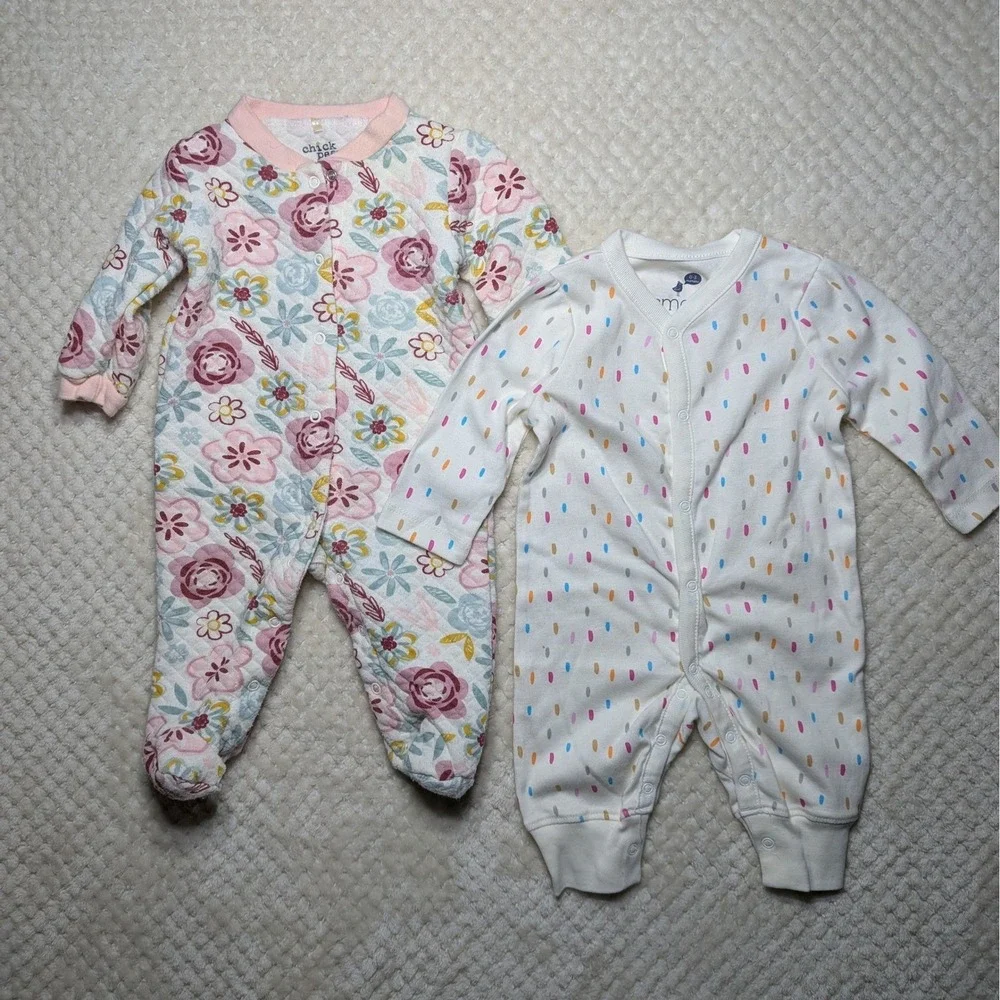 Baby‎ Girl Sleepers Bundle | Chick Pea & Small Story | 0–6 Months